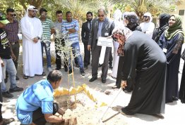 Planting Al Ghaf tree at Al Ain Campus