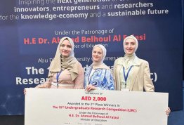 Winners of the Abu Dhabi University Research Competition (CoP students)